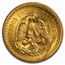 1945 Mexico Gold 2 1/2 Pesos BU