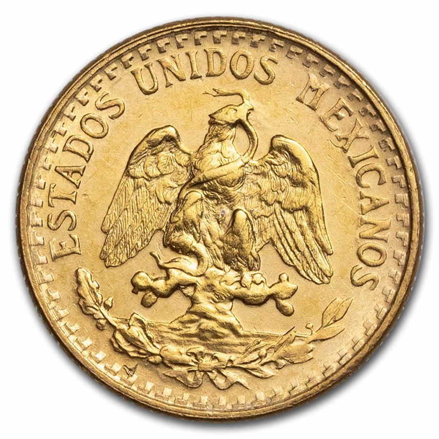 1945 Mexico Gold 2 Pesos BU