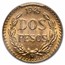 1945 Mexico Gold 2 Pesos MS-65 PCGS