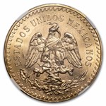 1945 Mexico Gold 50 Pesos MS-63 NGC