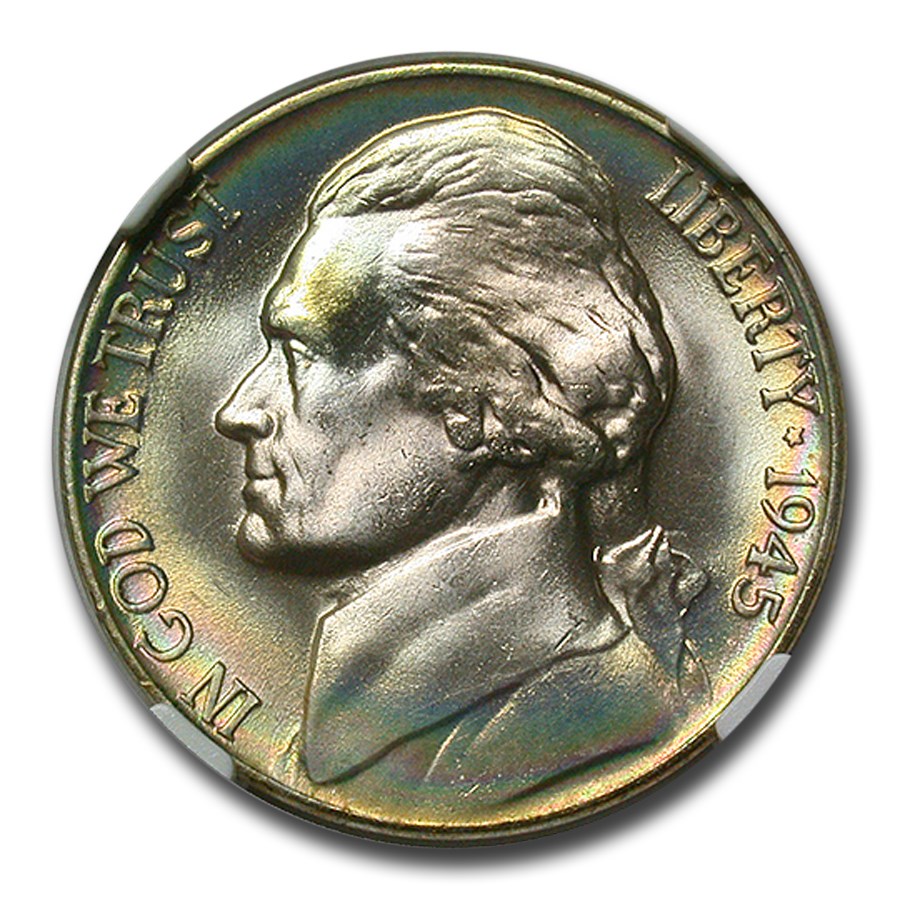 1945-P Silver Jefferson Nickel MS-67+ NGC