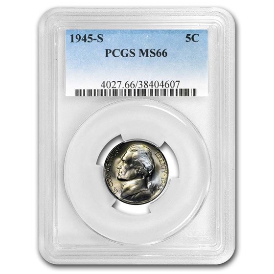 1945-S Jefferson Nickel MS-66 PCGS 1945-S Jefferson Nickel MS-66 PCGS