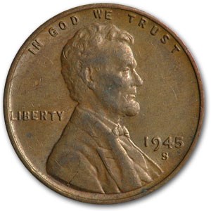 1945-S Lincoln Cent Fine+
