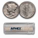 1945-S Mercury Dime 50-Coin Roll Avg Circ (Micro-S)