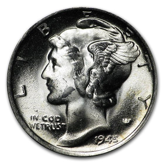 1945-S Mercury Dime BU (Micro-S) 1945-S Mercury Dime BU (Micro-S)