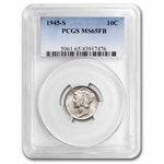 1945-S Mercury Dime MS-65 FB PCGS