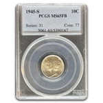 1945-S Mercury Dime MS-65 FB PCGS