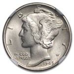 1945-S Mercury Dime MS-65 NGC (Micro S)