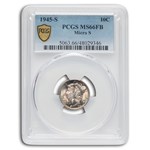 1945-S Mercury Dime MS-66 PCGS (FB, Micro S)