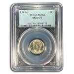 1945-S Mercury Dime MS-66 PCGS (Micro S)