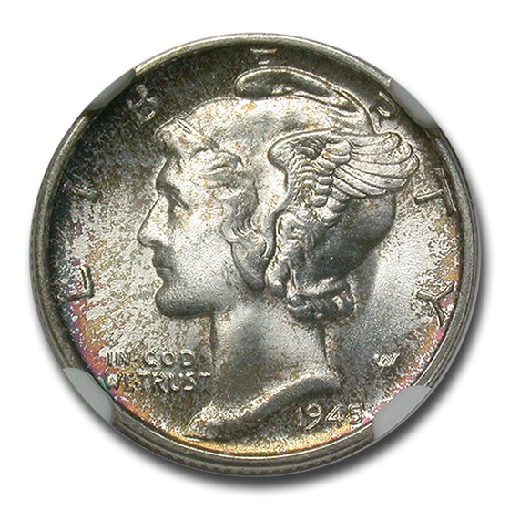 1945-S Mercury Dime MS-67+ NGC (Micro S) 1945-S Mercury Dime MS-67+ NGC (Micro S)