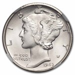 1945-S Mercury Dime MS-67 NGC