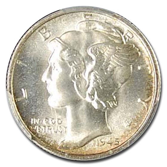 1945-S Mercury Dime MS-67 PCGS (Micro S) 1945-S Mercury Dime MS-67 PCGS (Micro S)