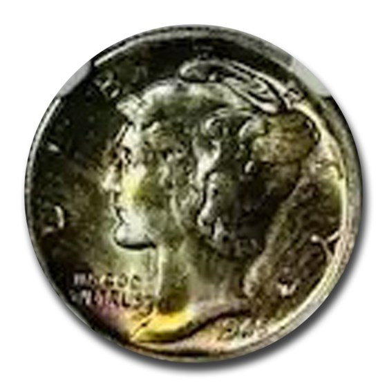 1945-S Mercury Dime MS-68 NGC (Beautifully toned) 1945-S Mercury Dime MS-68 NGC (Beautifully toned)