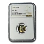 1945-S Mercury Dime MS-68 NGC (Beautifully Toned)