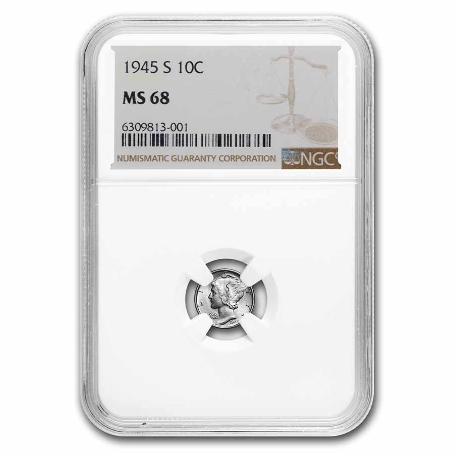 1945-S Mercury Dime MS-68 NGC