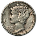 1945-S Mercury Dime XF (Micro-S)