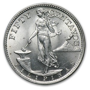 1945-S Philippines 50 Centavos BU 1945-S Philippines 50 Centavos BU