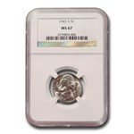 1945-S Silver Jefferson Nickel MS-67 NGC
