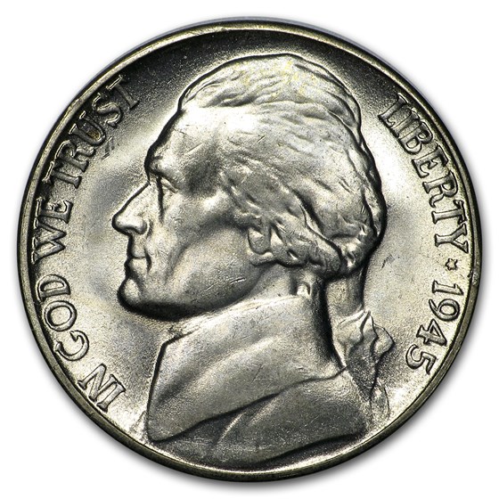 1945-S Silver Wartime Jefferson Nickel BU