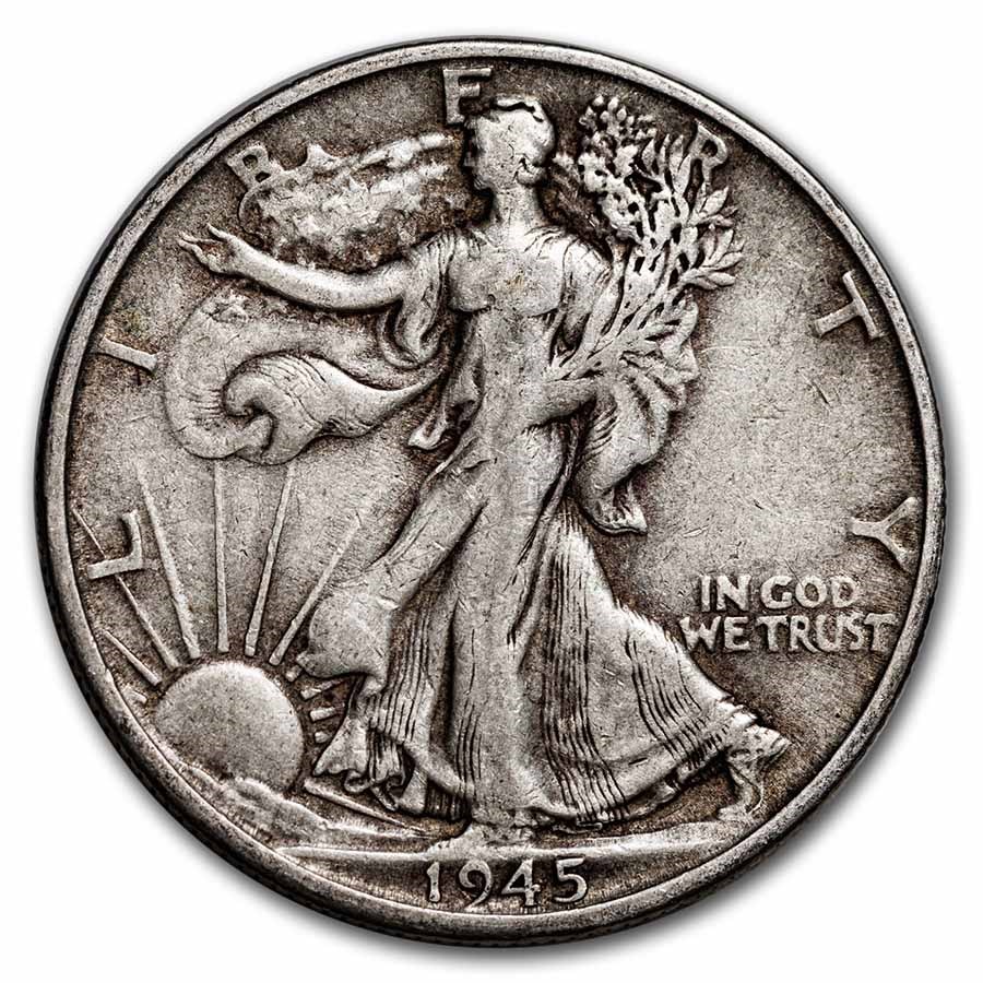 1945-S Walking Liberty Half Dollar Fine/VF