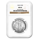1945-S Walking Liberty Half Dollar MS-64 NGC