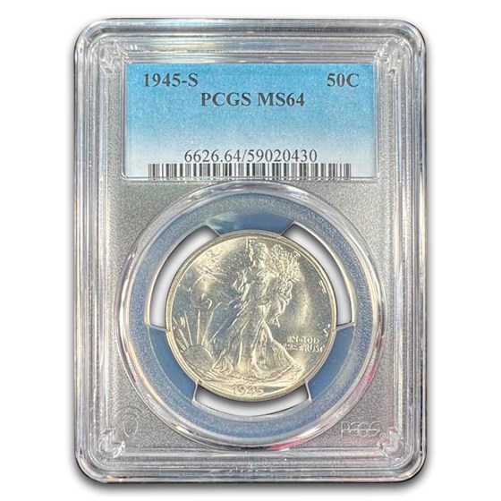 1945-S Walking Liberty Half Dollar MS-64 PCGS