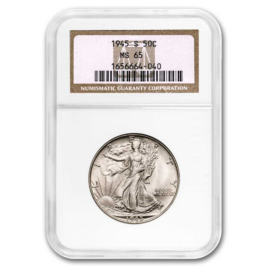 1945-S Walking Liberty Half Dollar MS-65 NGC