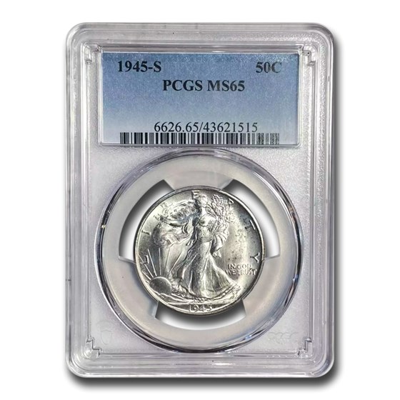 1945-S Walking Liberty Half Dollar MS-65 PCGS 1945-S Walking Liberty Half Dollar MS-65 PCGS