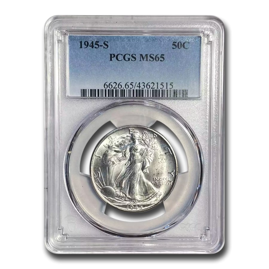 1945-S Walking Liberty Half Dollar MS-65 PCGS