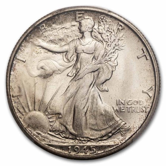 1945-S Walking Liberty Half Dollar MS-66 PCGS 1945-S Walking Liberty Half Dollar MS-66 PCGS