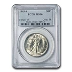 1945-S Walking Liberty Half Dollar MS-66 PCGS