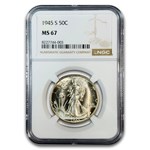 1945-S Walking Liberty Half Dollar MS-67 NGC