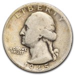 1945-S Washington Quarter 40-Coin Roll Avg Circ