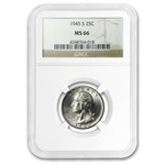 1945-S Washington Quarter MS-66 NGC