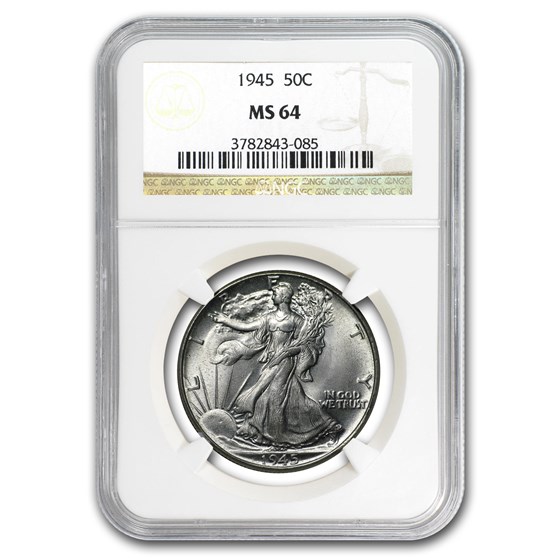 1945 Walking Liberty Half Dollar MS-64 NGC 1945 Walking Liberty Half Dollar MS-64 NGC