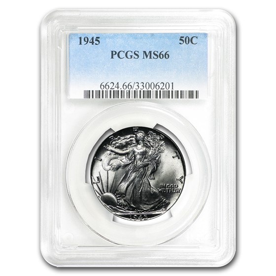 1945 Walking Liberty Half Dollar MS-66 PCGS 1945 Walking Liberty Half Dollar MS-66 PCGS