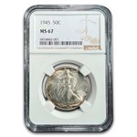 1945 Walking Liberty Half Dollar MS-67 NGC