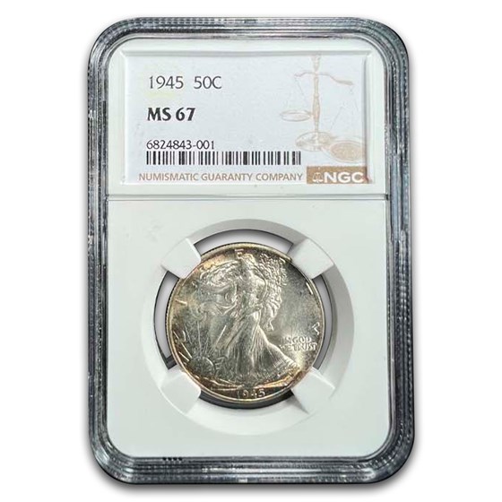 1945 Walking Liberty Half Dollar MS-67 NGC