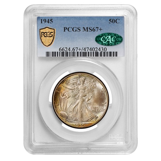 1945 Walking Liberty Half Dollar MS-67+ PCGS CAC