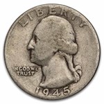 1945 Washington Quarter 40-Coin Roll Avg Circ