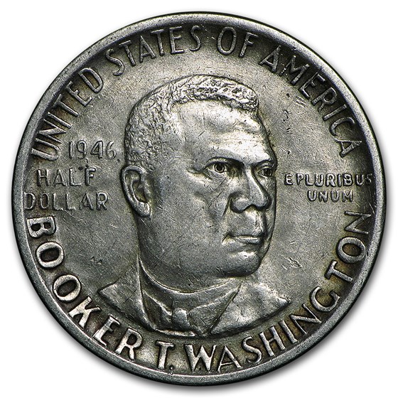 1946-51 P, D or S Booker T. Washington Half Avg Circ 1946-51 P, D or S Booker T. Washington Half Avg Circ