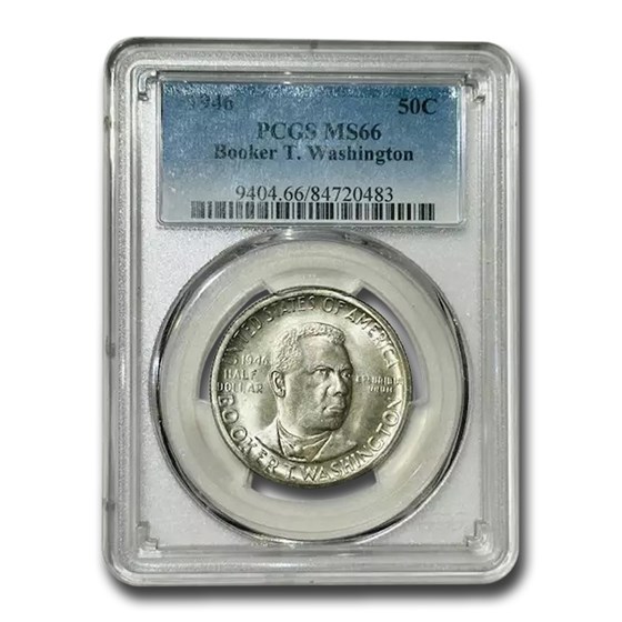 1946 Booker T. Washington Half Dollar Commem MS-66 PCGS 1946 Booker T. Washington Half Dollar Commem MS-66 PCGS