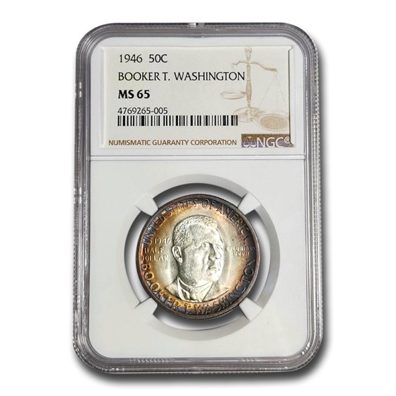 1946 Booker T. Washington Half Dollar MS-65 NGC (Toned) 1946 Booker T. Washington Half Dollar MS-65 NGC (Toned)