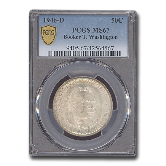 1946-D Booker T. Washington Half Dollar MS-66 PCGS 1946-D Booker T. Washington Half Dollar MS-66 PCGS