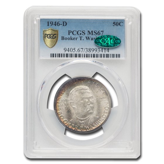 1946-D Booker T. Washington Half MS-67 PCGS CAC 1946-D Booker T. Washington Half MS-67 PCGS CAC