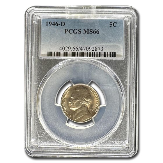 1946-D Jefferson Nickel MS-66 PCGS 1946-D Jefferson Nickel MS-66 PCGS