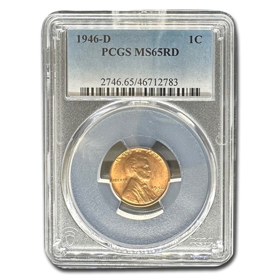 1946-D Lincoln Cent MS-65 PCGS (Red) 1946-D Lincoln Cent MS-65 PCGS (Red)