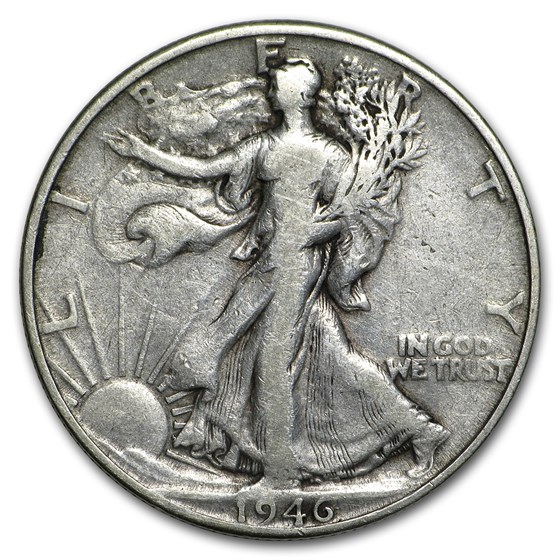 1946-D Walking Liberty Half Dollar Fine/VF 1946-D Walking Liberty Half Dollar Fine/VF