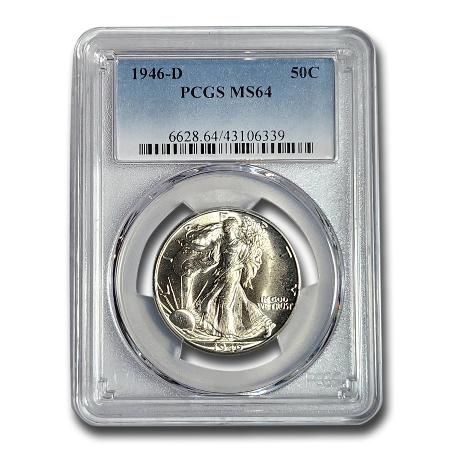 1946-D Walking Liberty Half Dollar MS-64 PCGS